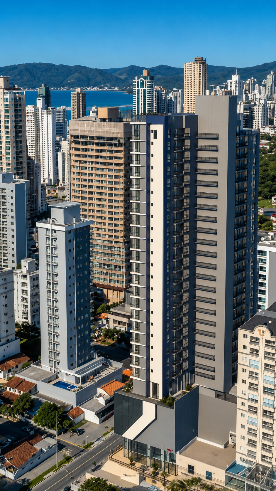 Vista aérea do empreendimento Terzo Viale em Itapema